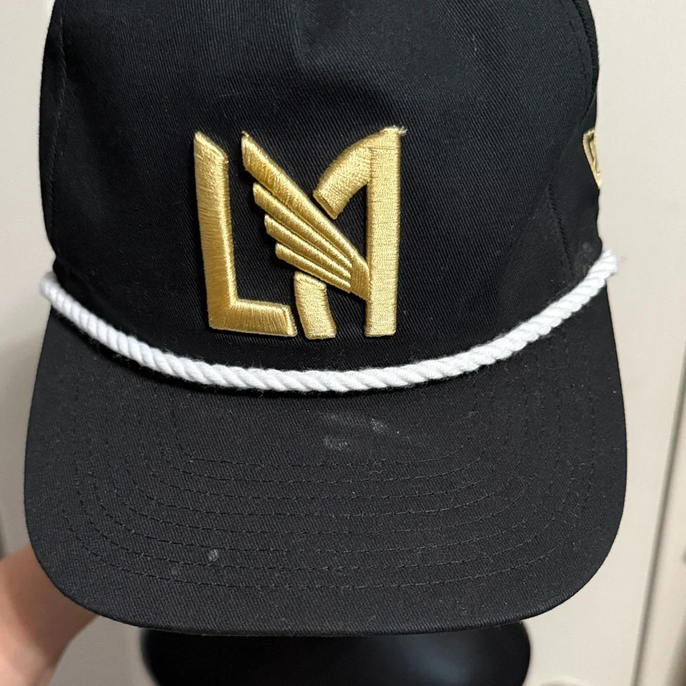 New Era MLS Los Angeles Football Club LAFC The Golfer Black Rope Snapback Cap